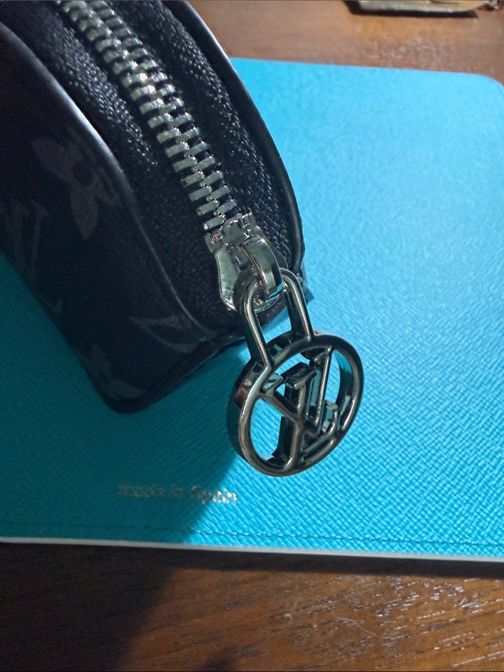 Black monogram pencil case - Picture 3 of 3
